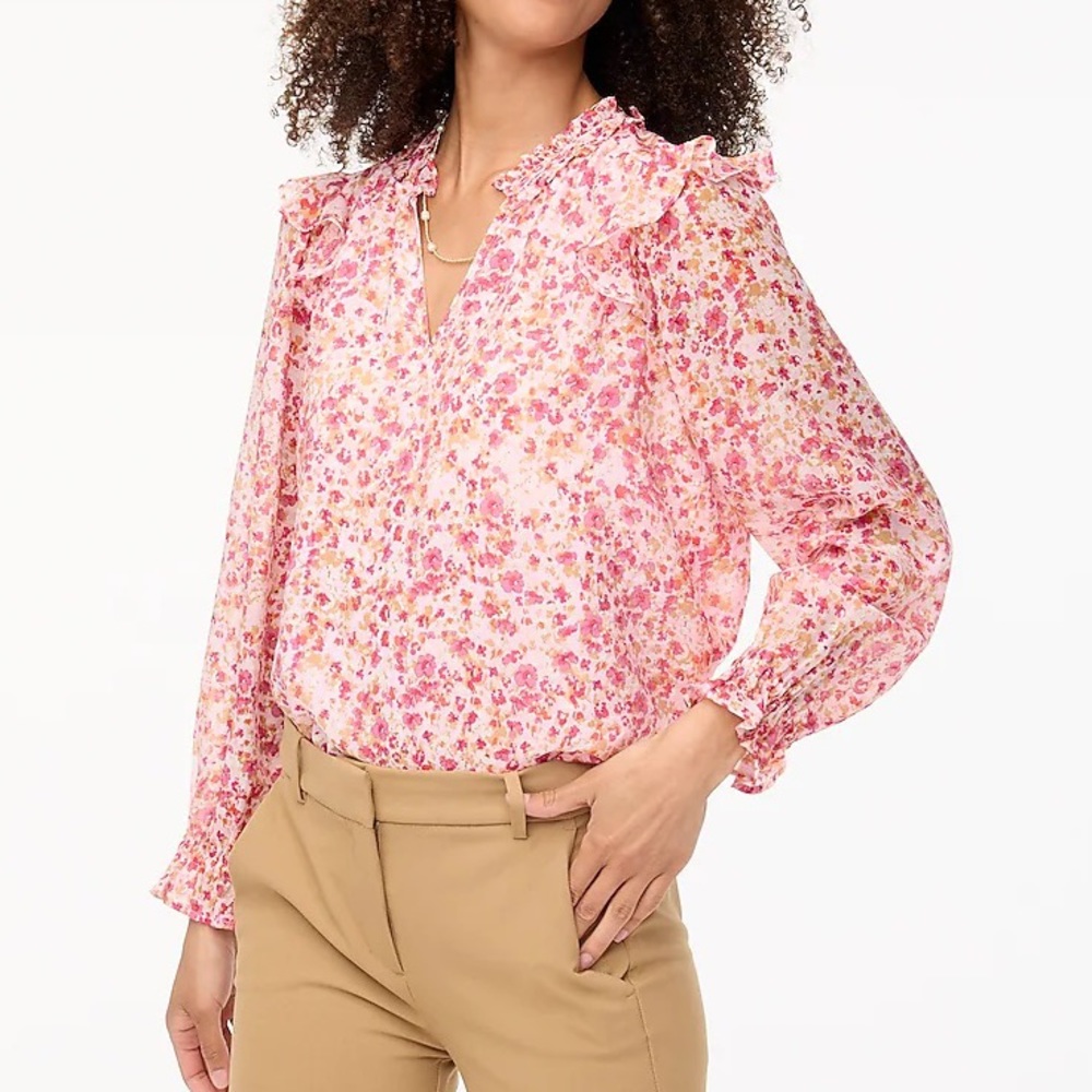 J. CREW FACTORY‎ Ruffle-collar Top Blouse